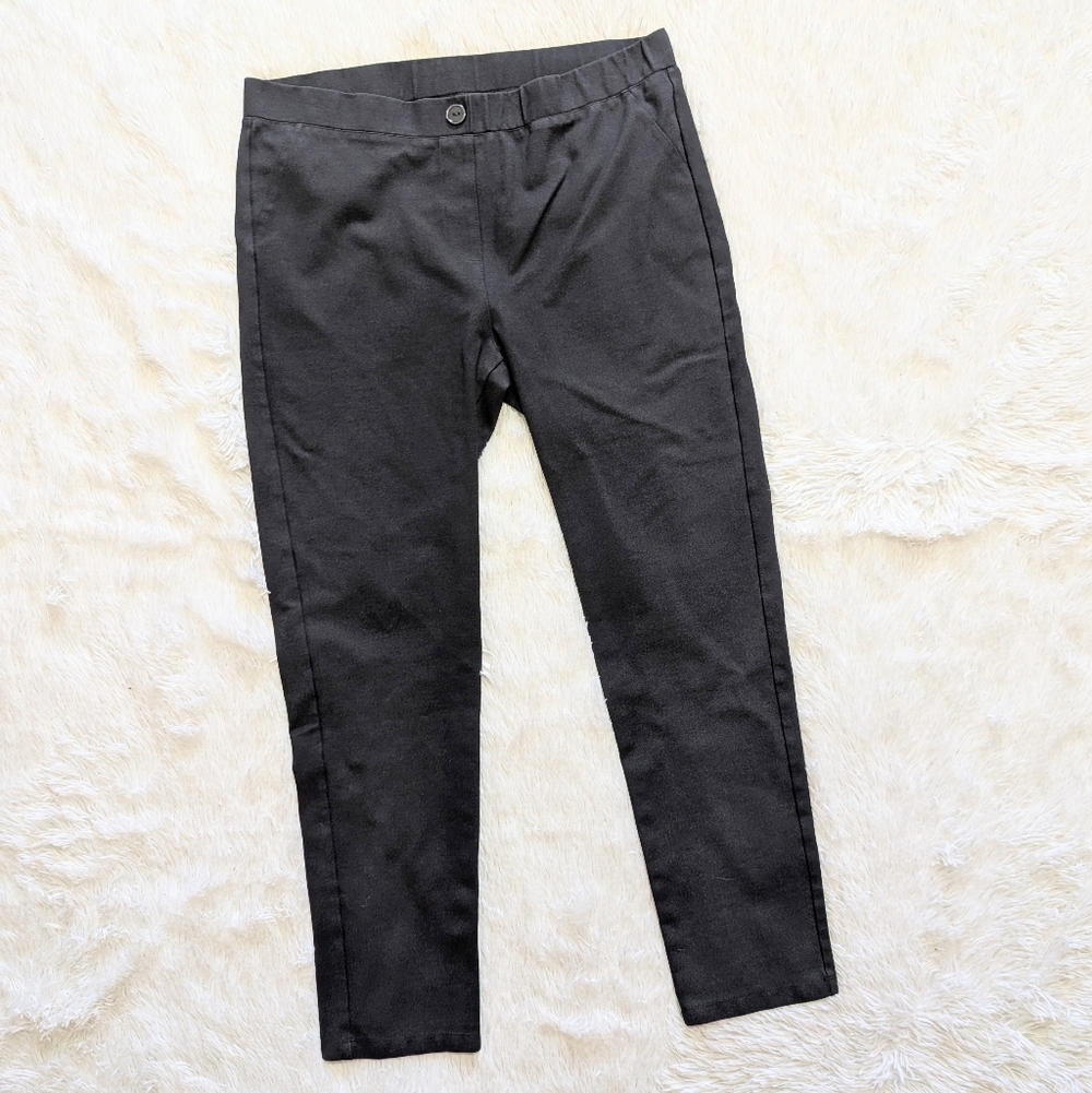 Ali Miles Charcoal Grey Slim Ponte Pull On High Waisted Skinny Pants Size Large